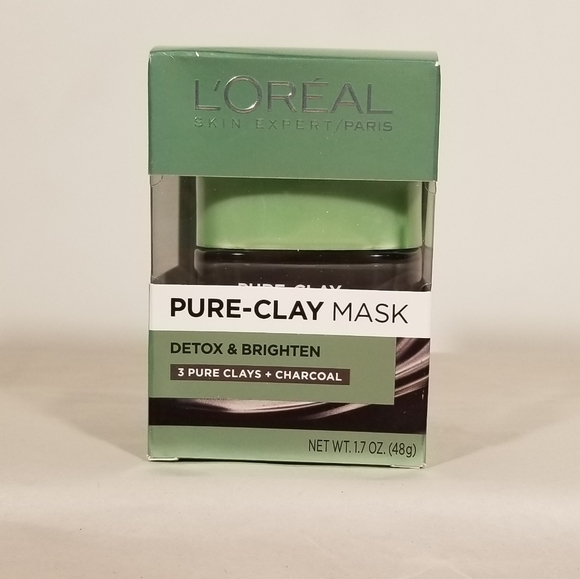 L'oreal Pure Clay Mask Detox & Brighten Black DISCONTINUED 1.7oz Loreal - Picture 1 of 2